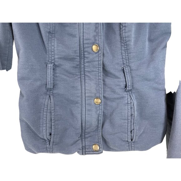 Mossimo Supply Co Small Blue  Cotton Blend Jacket Snap Front 30a - Picture 3 of 11
